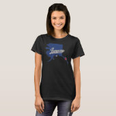ジュノー・アラスカAKの地図 Tシャツ (正面フル)