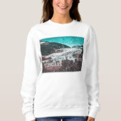 ジュノー – トンガ – メンデンホール氷河 – アラスカ州 スウェットシャツ (正面)