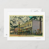 ジュノー、古い魔女トーテムとヌージュのアラスカのビュー ポストカード (正面/裏面)