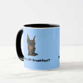 ジュノー: 私の朝食はどこにありますか。 マグカップ (正面左)