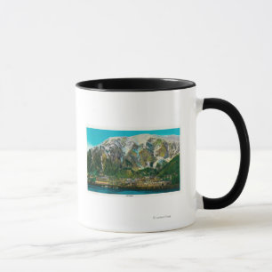 ジュノー、AlaskaJuneau、AKの町の眺め マグカップ