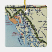 ジュノーAKヴィンテージマップ セラミックオーナメント (正面)