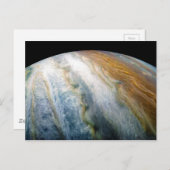 ジュノ・フライビーから惑星ジュピターのクローズアップ(2017) ポストカード (正面/裏面)