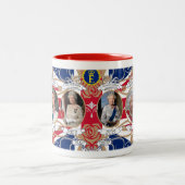 ジュビリー王室のトリビュートマグ – エリザベス女王 ツートーンマグカップ (中央)