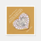 ジュビリー結婚75周年記念写真 スタンダードカクテルナプキン (正面)