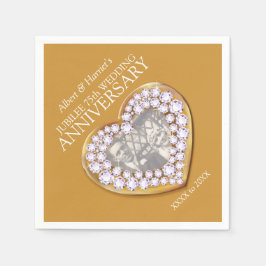 ジュビリー結婚75周年記念写真 スタンダードカクテルナプキン