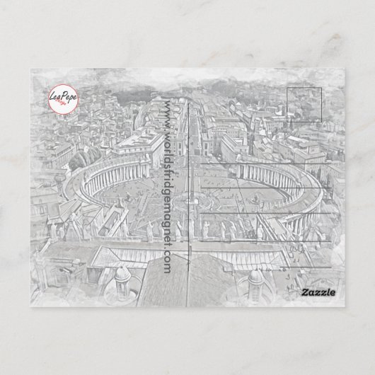 ジュビリー2025、バチカン、旅行のお土産、ギフトアイディア。 ポストカード (裏面)