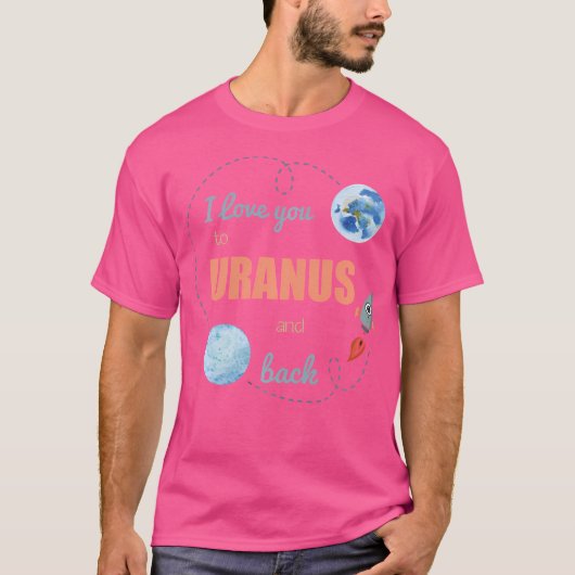 ジュピターとバック天文学のシャツに愛してる Tシャツ (正面)