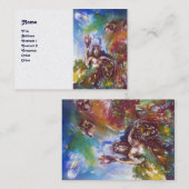 ジュピターとライオン、ホワイトパール紙 名刺 (正面/裏面)