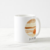 ジュピターの惑星の水彩画のマグ コーヒーマグカップ (正面右)