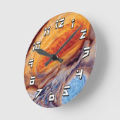 ジュピターの素晴らしく赤い点- NASAの航海者の写真 ラウンド壁時計 (傾斜)