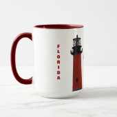 ジュピターインレットライトハウスフロリダフォト マグカップ (左)