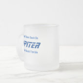 ジュピタービーチフロリダコーヒーマグ フロストグラスマグカップ (正面左)
