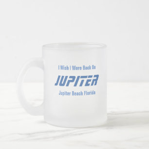 ジュピタービーチフロリダコーヒーマグ フロストグラスマグカップ