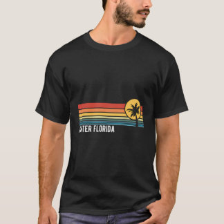 ジュピターフロリダレトロサンセットスタイルデザイン Tシャツ