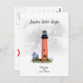 ジュピター入り口灯 – フロリダ ポストカード (正面/裏面)