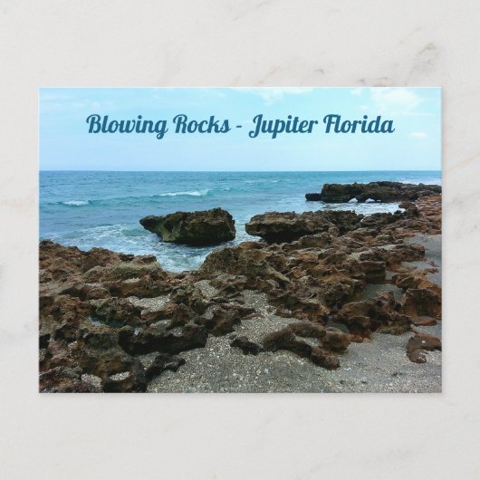 ジュピター吹フロリダの岩の写真 ポストカード (正面)