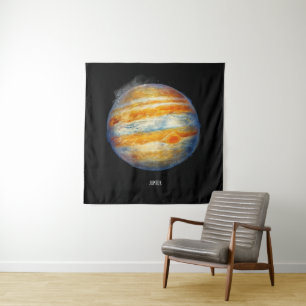 ジュピター惑星アートワーク – 宇宙宇宙イラストレーション タペストリー
