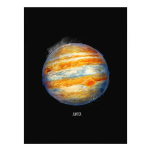 ジュピター惑星アートワーク – 宇宙宇宙イラストレーション フォトプリント