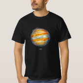 ジュピター惑星アートワーク – 宇宙宇宙イラストレーション Tシャツ (正面)