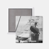 ジュピター、フロリダボート&ペリカン写真マグネット マグネット (正面/裏面)