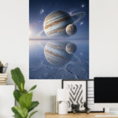 ジュピター リフレクション スペース アート ポスター (ホームオフィス)