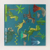 ジュラおもしろいシクモノグラムのマウンテンブルー ジグソーパズル (横)