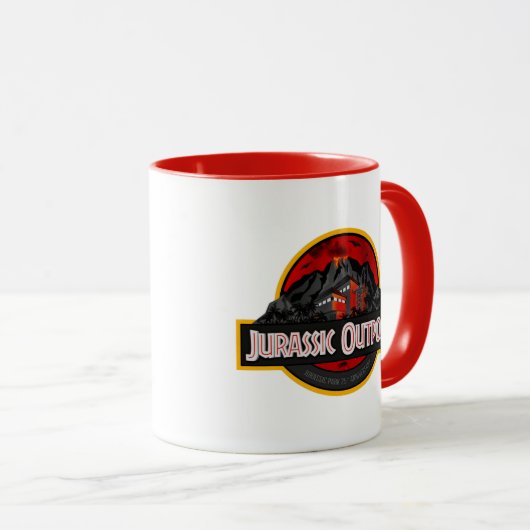 'ジュラクラシックシック'ジュラシック前哨ロゴMug マグカップ (正面右)