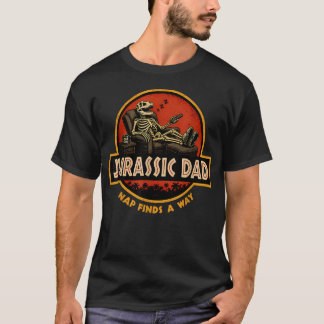 ジュラシックお父さんの昼寝は面白い方法を見つける だるい Tシャツ