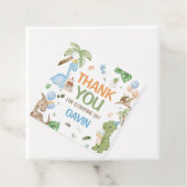 ジュラシックかわいい恐竜の誕生日パーティースクエア フェイバータグ (インサイチュ)