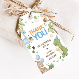 ジュラシックかわいい恐竜の誕生日パーティーメッセージカード ギフトタグ