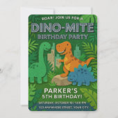 ジュラシックな遊び場 恐竜の誕生日 招待状 (正面)