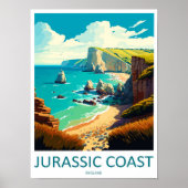 ジュラシックコーストの旅行印刷壁アート ジュラシックコースト ポスター (正面)
