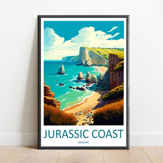 ジュラシックコーストの旅行印刷壁アート ジュラシックコースト ポスター