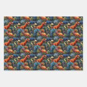 ジュラシックジャングルラッピング紙 ラッピングペーパーシート (正面3)