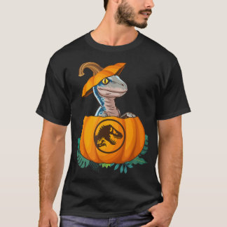 ジュラシック世界ハロウィーン恐竜パンプキンロゴ Tシャツ