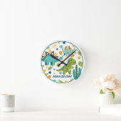 ジュラシック動物Tレックス恐竜 ラウンド壁時計 (ホーム)