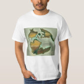 ジュラシック地図ヴィンテージ旅行ポスター。 Tシャツ (正面)
