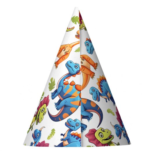ジュラシック恐竜をテーマにした誕生日 パーティーハット (裏面)