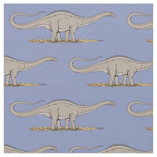 ジュラシック恐竜アパトサウルス ファブリック (クローズアップ)
