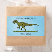 ジュラシック恐竜アロサウルス蔵書票 ラベル (インサイチュ)