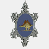 ジュラシック恐竜ステゴサウルス スノーフレークピューターオーナメント (左)