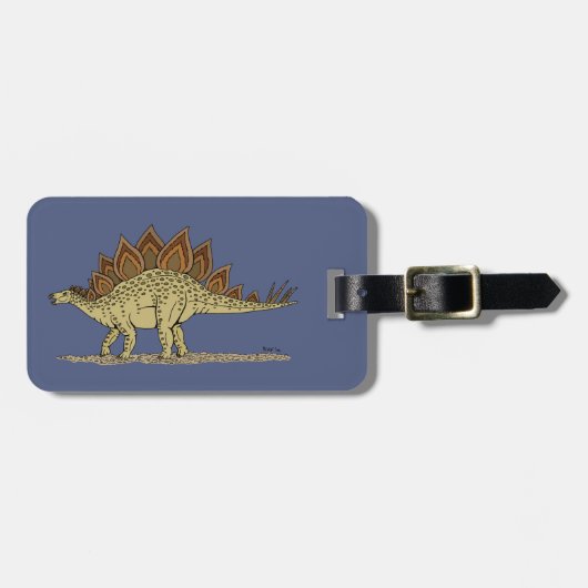 ジュラシック恐竜ステゴサウルス ラゲッジタグ (正面横)