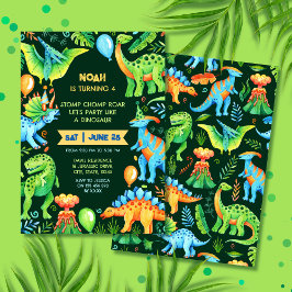 ジュラシック恐竜ストンプチョンプとロアボーイ 招待状