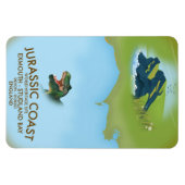 ジュラシック・コースト・イングランド南海岸旅行ポスター マグネット (横)