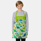 ジュラシック・ジョイ・キッズエプロン エプロン (着用した状態)