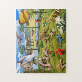 ジュラシック・パークの恐竜動物ディノ先史時代 ジグソーパズル (縦)