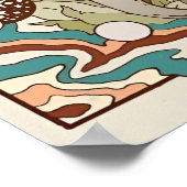 ジュラシック・ポータル |レトロレインボパレット |恐竜 ポスター (角)