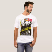 ジュラシック・マスト・ダンス。恐竜/もじゃもじゃ メンズTシャツ Tシャツ (正面フル)