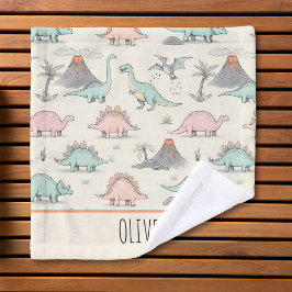 ジュラシック・ランドのかわいい串型恐竜 ウォッシュタオル
